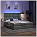 Struttura Letto Pouf con Materasso 160x200 cm in Tessuto - Foto miniatura 3