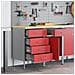 Set Armadi da Lavoro 2 Pezzi Rosso e Grigio in Legno Ingegnerizzato e Acciaio - Foto miniatura 2