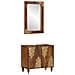 Set di Mobili per Bagno  2 Pezzi Legno Massello di Mango, Mobile per Lavabo  62x33x58 cm Legno Massello di Mango, Specchio per Bagno  50x70x3 cm Legno Massello di Mango - Foto miniatura 1