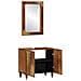 Set di Mobili per Bagno  2 Pezzi Legno Massello di Mango, Mobile per Lavabo  62x33x58 cm Legno Massello di Mango, Specchio per Bagno  50x70x3 cm Legno Massello di Mango - Foto miniatura 2