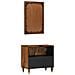 Set di Mobili per Bagno  2 Pezzi Legno Massello di Mango, Mobile per Lavabo  62x33x58 cm Legno Massello di Mango, Specchio per Bagno  50x70x3 cm Legno Massello di Mango - Foto miniatura 6