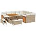 Set Divano da Giardino 12 pcs Beige e Crema 100 x 100 x 71 cm - Foto miniatura 1