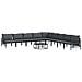 Set Divano da Giardino 10 pcs Antracite Acciaio - Foto miniatura 1