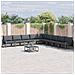 Set Divano da Giardino 10 pcs Antracite Acciaio - Foto miniatura 2