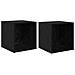 Mobile TV 2 pcs Nero 37 x 35 x 37 cm Legno multistrato - Foto miniatura 1