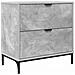 Comodino Grigio cemento 63.5 x 36 x 61 cm Legno multistrato - Foto miniatura 1