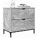 Comodino Grigio cemento 63.5 x 36 x 61 cm Legno multistrato - Foto miniatura 3