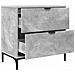 Comodino Grigio cemento 63.5 x 36 x 61 cm Legno multistrato - Foto miniatura 5
