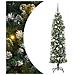 Albero di Natale Artificiale Sottile Verde 180 cm PVC - Foto miniatura 1