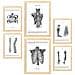 Set Di 6 Stampe Anatomia Muscoli, Gamba, Braccio, Colonna Vertebrale, Bacino Perfetto Per Decorare Studi O Studi Medici A3 & A4 Telaio In Legno Chiaro - Foto miniatura 1