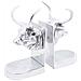 Fermalibri 2 pcs Argento 17 x 15 x 27 cm Alluminio - Foto miniatura 2
