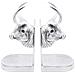 Fermalibri 2 pcs Argento 17 x 15 x 27 cm Alluminio - Foto miniatura 5