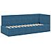 Cornice del letto ad angolo Blu 80 cm x 200 cm Tessuto - Foto miniatura 1