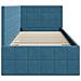 Cornice del letto ad angolo Blu 80 cm x 200 cm Tessuto - Foto miniatura 6