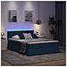Letto con contenitore e LED Blu 140 x 190 cm Poliestere - Foto miniatura 5