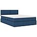 Letto con contenitore e LED Blu 140 x 190 cm Poliestere - Foto miniatura 6