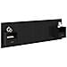 Testata con Comodino 3 pcs Rovere Nero Legno multistrato - Foto miniatura 3