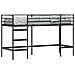 Struttura del letto loft per bambini Nero 90 x 190 cm Acciaio - Foto miniatura 1
