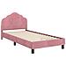 Struttura letto bambini con testata Rosa 80 x 200 cm Velluto - Foto miniatura 4