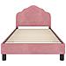 Struttura letto bambini con testata Rosa 80 x 200 cm Velluto - Foto miniatura 5