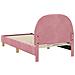 Struttura letto bambini con testata Rosa 80 x 160 cm Velluto - Foto miniatura 7