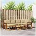 Set di divani da esterno con cuscino 7 pcs Naturale e Beige - Foto miniatura 2