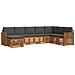 Set divani 8 pcs Naturale e Antracite Legno di Acacia Massello - Foto miniatura 1