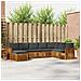 Set divani 8 pcs Naturale e Antracite Legno di Acacia Massello - Foto miniatura 2