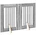 Cancello per cani con supporti 2 pcs Grigio Sonoma 60 x 80 cm - Foto miniatura 4