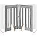 Cancello per cani con supporti 2 pcs Grigio Sonoma 60 x 80 cm - Foto miniatura 8