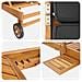 Lettino da sole Marrone e grigio scuro Legno di teak solido - Foto miniatura 7