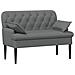 Loveseat con bottoni imbottiti Grigio Scuro 111 x 68 x 80 cm - Foto miniatura 1