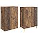 Set di armadi 2 pcs Legno antico Legno ingegnerizzato - Foto miniatura 3