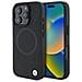 Custodia In Pelle Bmw Con Superficie Semi-rilievo E Anello Magsafe Per Iphone 16 Pro - Nera - Foto miniatura 1