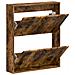 Mobiletto per Scarpe da Muro EDE 71 x 17 x 86 cm Rovere Fumo - Foto miniatura 3