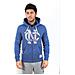 Felpa Uomo Collegiale Ny Full Zip Xl Azzurro - Foto miniatura 1