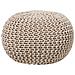Pouf Poggiapiedi In Tessuto Beige 50 X 35 Cm Conrad - Foto miniatura 41