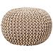 Pouf Poggiapiedi In Tessuto Beige 50 X 35 Cm Conrad - Foto miniatura 34