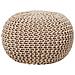 Pouf Poggiapiedi In Tessuto Beige 50 X 35 Cm Conrad - Foto miniatura 29