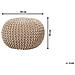 Pouf Poggiapiedi In Tessuto Beige 50 X 35 Cm Conrad - Foto miniatura 25