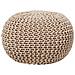 Pouf Poggiapiedi In Tessuto Beige 50 X 35 Cm Conrad - Foto miniatura 27
