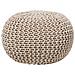Pouf Poggiapiedi In Tessuto Beige 50 X 35 Cm Conrad - Foto miniatura 19