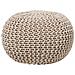 Pouf Poggiapiedi In Tessuto Beige 50 X 35 Cm Conrad - Foto miniatura 20