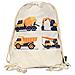 Sacca Per Bambini, Ragazzi | Sfondo Beige, Motivo Con Mezzi Da Lavoro | Asilo, Scuola Materna, Gita, Sport | Zaino, Sacca Per Il Tempo Libero, Sacca Da Ginnastica, Sacca Per Scarpe - 40x32cm - Foto miniatura 1