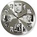 Clwa003ph40 Photo Frame Horloge Murale Ronde Argenté Diamètre 40 Cm - Foto miniatura 1