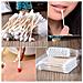 Cotton Buds 6 Pack 600pcs Tamponi Di Cotone Di Bamb Con Manici In Legno Per Il Trucco Clean Cura Dellorecchio Di Pulizia Della Ferita Di Cura Di Cosmetic Doppia Testa Biodegradabile Eco Friendly - Foto miniatura 4
