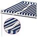 Tenda da Sole Retrattile Manuale con LED 400x350 cm Blu Bianco - Foto miniatura 3