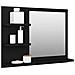Specchio da Bagno Nero 60x10,5x45 cm in Legno Multistrato - Foto miniatura 2