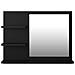 Specchio da Bagno Nero 60x10,5x45 cm in Legno Multistrato - Foto miniatura 3