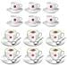6 Tazzine Caffe' In Porcellana E 6 Tazze Cappuccino Con Piattino - Foto miniatura 1